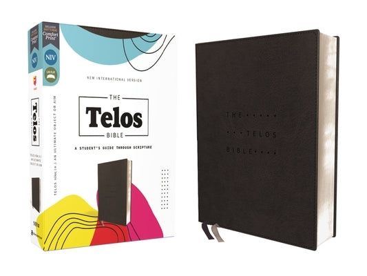 Niv, the Telos Bible, Leathersoft, Charcoal, Comfort Print: A Student's Guide Through Scripture Bible Zondervan