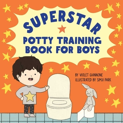 Paperback Superstar Potty Training Book for Boys by Rockridge Press, featuring colorful illustrations and training tips.