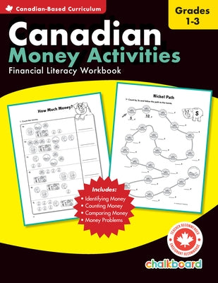 Canadian Money Activities Grades 1-3 Paperback Chalkboard Publishing