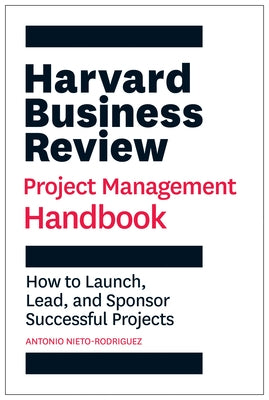 Paperback Harvard Business Review Project Management Handbook with cover image showing title and design elements.