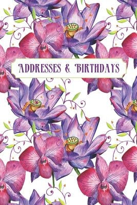 Addresses & Birthdays: Watercolor Purple Orchids Paperback Independently Published