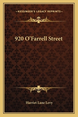 920 O'Farrell Street by Levy, Harriet Lane