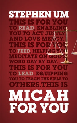 Micah for You: Acting Justly, Loving Mercy Paperback Good Book Co
