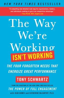 Book cover for "The Way We're Working Isn't Working" by Free Press, featuring a colorful abstract design.