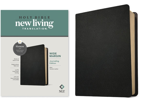 NLT Wide Margin Bible, Filament-Enabled Edition (Genuine Leather, Black, Red Letter) Bible Tyndale House Publishers