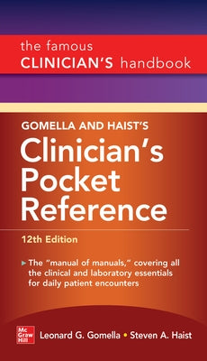 Paperback Clinician's Pocket Reference 12th Edition by McGraw Hill Medical, showing the cover with title and branding.