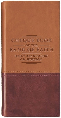 Chequebook of the Bank of Faith - Tan/Burgundy Imitation Leather Christian Heritage