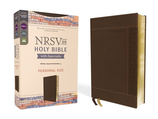 Nrsvue, Holy Bible with Apocrypha, Personal Size, Leathersoft, Brown, Comfort Print Bible Zondervan