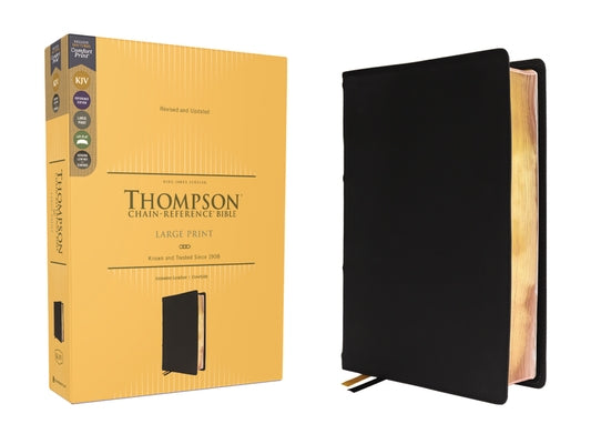 Kjv, Thompson Chain-Reference Bible, Large Print, Genuine Leather, Cowhide, Black, Red Letter, Comfort Print Bible Zondervan