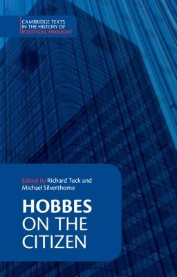 Paperback of Hobbes: On the Citizen by Cambridge University Press, showing the book cover with title and author details.