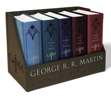 A Game of Thrones Leather-Cloth Boxed Set: A Game of Thrones, a Clash of Kings, a Storm of Swords, a Feast for Crows, and a Dance with Dragons by Martin, George R. R.