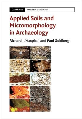 Paperback book titled "Applied Soils and Micromorphology in Archaeology" by Cambridge University Press, showing the front cover.
