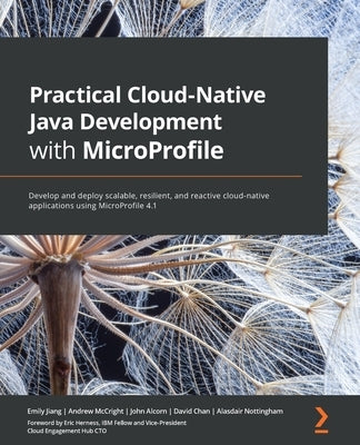 Paperback book titled Practical Cloud-Native Java Development with MicroProfile, published by Packt Publishing, focusing on microservices.
