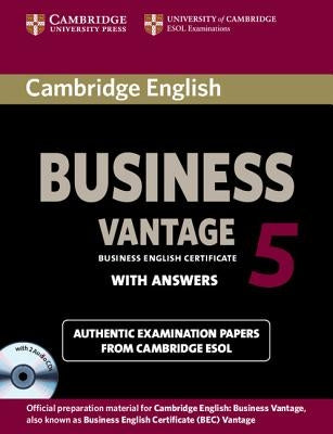 Cambridge English Business 5 Vantage Self-Study Pack paperback with student's book, answers, and two audio CDs for learners