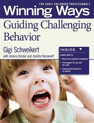 Paperback guidebook titled "Guiding Challenging Behavior" for early childhood professionals, with three copies shown.