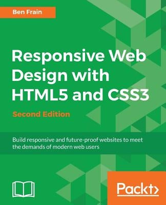 Paperback book titled "Responsive Web Design with HTML5 and CSS3" by Packt Publishing, showing the front cover with colorful design.