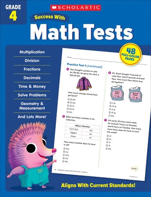 Scholastic Success with Math Tests Grade 4 Paperback Scholastic Teaching Resources