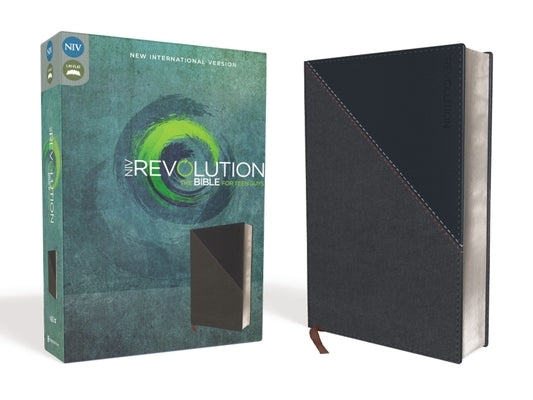 NIV, Revolution Bible, Imitation Leather, Gray/Navy: The Bible for Teen Guys Bible Zondervan