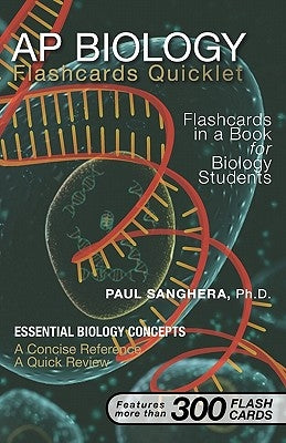 AP Biology Flashcard Quicklet: Flashcards in a Book for Biology Students Paperback Infonential, Inc.