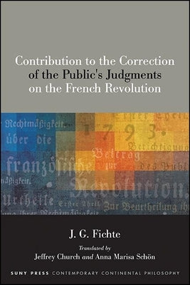 Paperback book titled "Contribution to the Correction of the Public's Judgments on the French Revolution" by SUNY Press, with cover image.