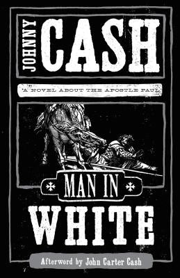 Paperback of "Man in White" novel about the Apostle Paul, published by Thomas Nelson, featuring a cover image with religious artwork.