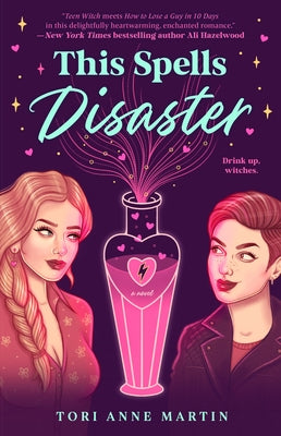Paperback copy of "This Spells Disaster" by Berkley Books, featuring the book cover with colorful spooky-themed artwork.