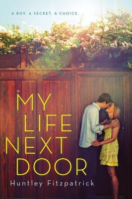 Paperback copy of "My Life Next Door" by Speak, showing the book cover with colorful illustrations and title text.