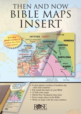 Then and Now Bible Maps Insert Paperback Rose Publishing (CA)