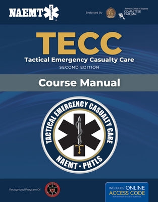Paperback book titled Tactical Emergency Casualty Care by Jones & Bartlett Publishers, featuring a cover with medical and tactical symbols.
