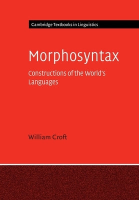 Paperback book titled "Morphosyntax" by Cambridge University Press, featuring a close-up of the book cover.