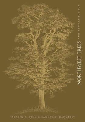 Paperback book titled Northwest Trees by Mountaineers Books, featuring a cover image with illustrations of various tree species.