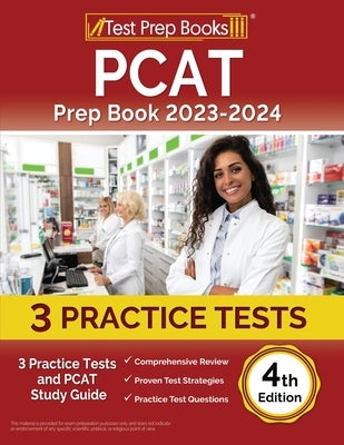Paperback PCAT Prep Book 2023-2024 by Test Prep Books with practice tests and study guide for exam preparation.
