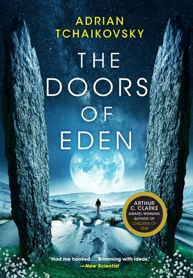 Paperback copy of The Doors of Eden by Orbit, featuring the book cover with abstract artwork and title text.