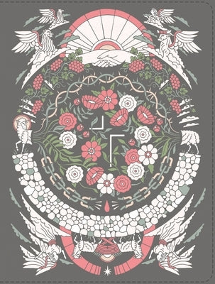 The Jesus Bible Artist Edition, Niv, Leathersoft, Gray Floral, Thumb Indexed, Comfort Print Bible Zondervan