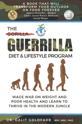 Paperback book titled "The Guerrilla/Gorilla Diet & Lifestyle Program" by Createspace, featuring a cover with jungle-themed design.