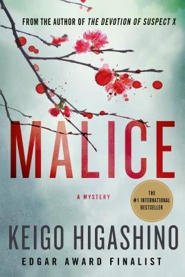 Paperback of Malice: A Mystery by Minotaur Books, showing the book cover with dark, intriguing artwork and title text.