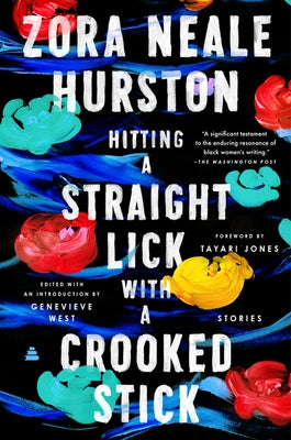 Paperback copy of "Hitting a Straight Lick with a Crooked Stick" by Amistad Press, featuring a cover image with vibrant Harlem Renaissance artwork.
