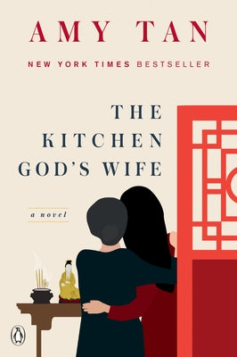 Paperback of The Kitchen God's Wife by Penguin Books, showing the book cover with Chinese-inspired artwork and title text.