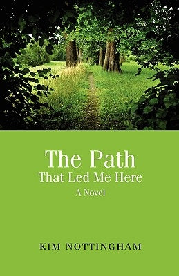 Paperback book titled "The Path That Led Me Here" by Halo Publishing International with a cover featuring a scenic path.