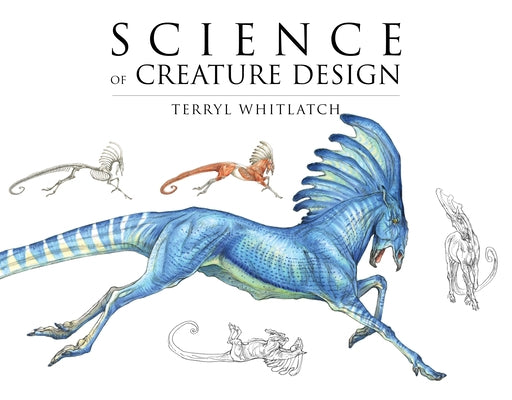 Paperback book titled "Science of Creature Design: Understanding Animal Anatomy" by Design Studio Press with colorful animal illustrations.
