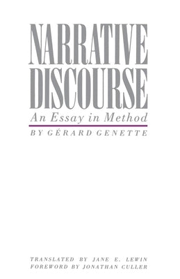 Narrative Discourse Paperback Cornell University Press