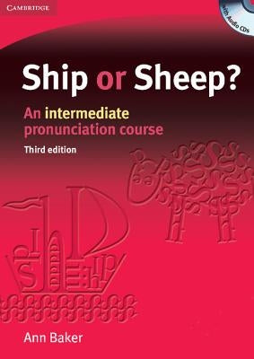 Paperback of "Ship or Sheep?" intermediate pronunciation course by Cambridge University Press with four CDs, featuring the book cover.