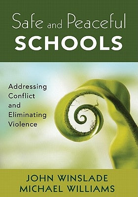 Paperback book titled "Safe and Peaceful Schools" by Corwin Publishers, featuring a cover with educational imagery and peaceful school scenes.