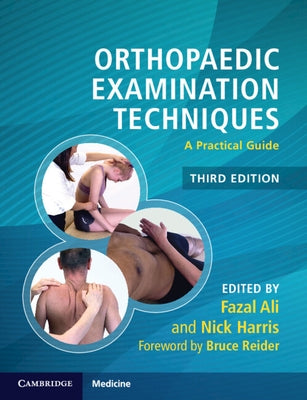 Paperback book titled "Orthopaedic Examination Techniques: A Practical Guide" by Cambridge University Press, showing the cover.