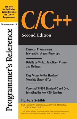 C/C++ Programmer's Reference Paperback McGraw-Hill/Osborne Media