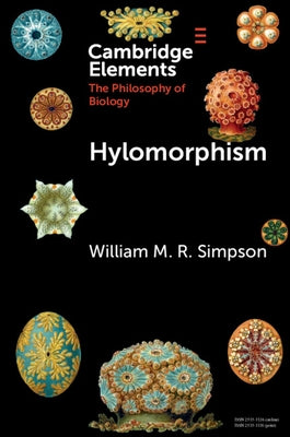 Paperback book titled "Hylomorphism" by Cambridge University Press featuring a cover with abstract artwork.