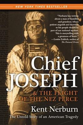 Paperback of Chief Joseph & the Flight of the Nez Perce book by HarperOne, showing the cover with Native American art and title.