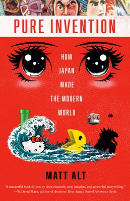 Paperback of "Pure Invention: How Japan Made the Modern World" by Crown Publishing Group, showing the book cover with title and author.