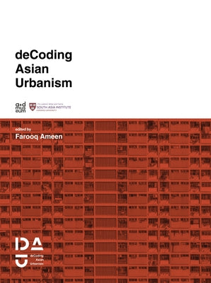 Paperback book titled Decoding Asian Urbanism by A+d Museum, featuring a cover with urban cityscape illustration.