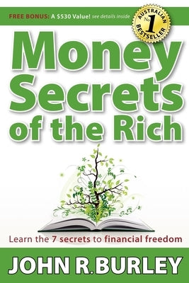 Paperback book titled "Money Secrets of the Rich" by Morgan James Publishing, featuring a cover with financial themes.
